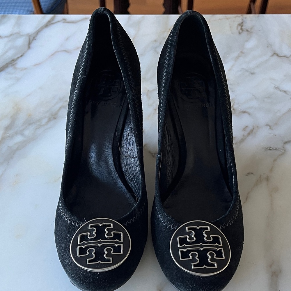 Tory Burch suede wedge heels